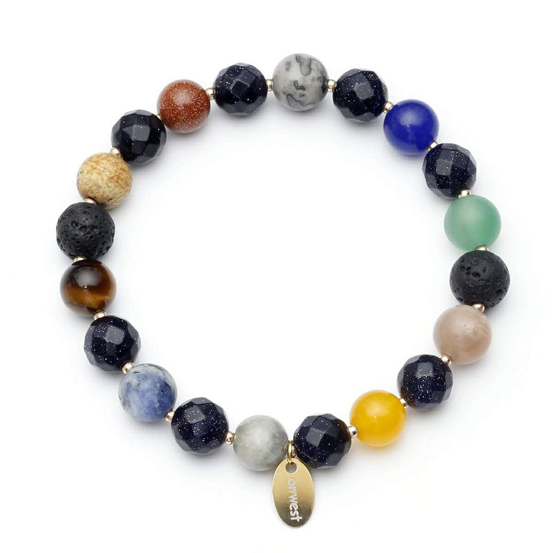 Bracelet aromatique en perles de lave "Chakra"