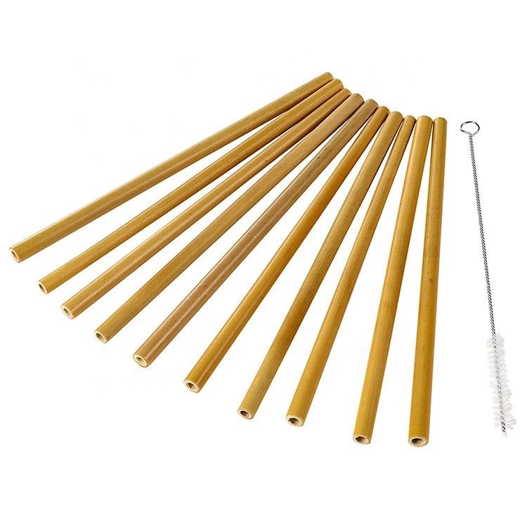 Organic Bamboo Straw Set (12pcs)