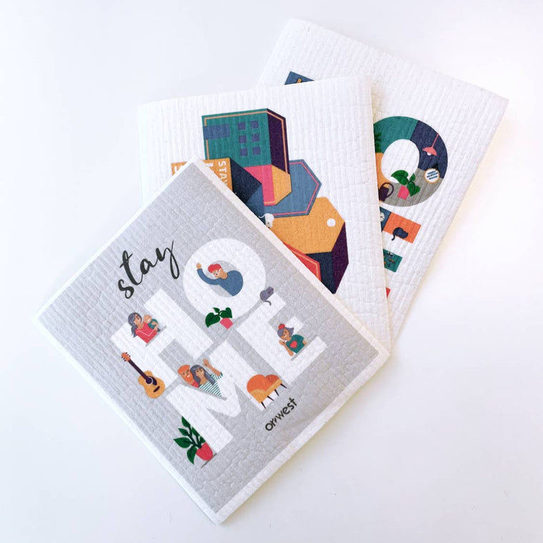 Eco Dish Cloth Combo Pack (3 assorted prints)