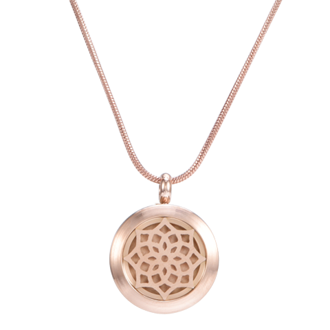 "BLOSSOM" ROSE GOLD AROMATHERAPY NECKLACE