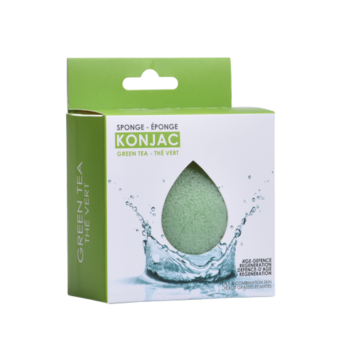 100% PURE VEGETABLE FACIAL KONJAC SPONGE GREEN TEA
