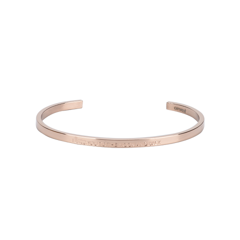 "I LOVE YOU TO THE MOON AND BACK" Mantra Cuff - Rose Gold