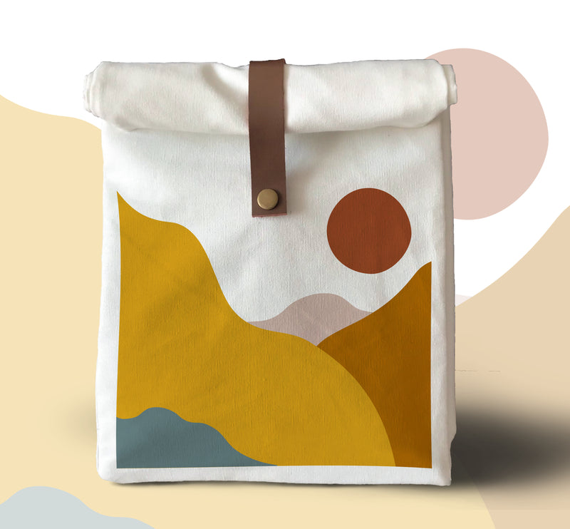SAC À LUNCH EN TOILE ÉCOLOGIQUE
